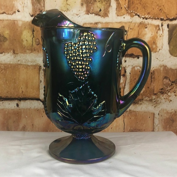 Indiana Glass Other - Vintage Indiana Glass Blue Carnival Harvest Grape